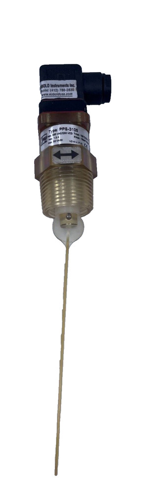 KOBOLD Instruments Type PPS-3105 Polysulfone bi-directional Paddle Flow Switch