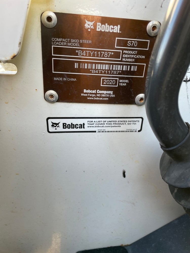 2020 Bobcat S70 Skid-Steer Loader 214 Hours