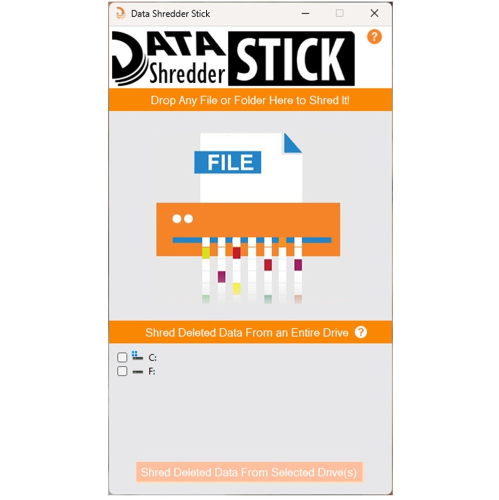 Data Shredder Stick Secure Data Wiping Tool for Windows Permanent Data Deletion