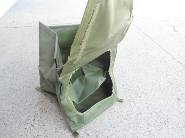 US Military OD Vinyl Collapsible Bin