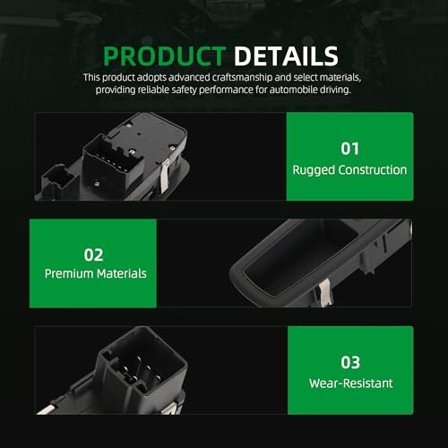 Complete Set of Window Switch, Master & Passenger & Rear Left Right Power