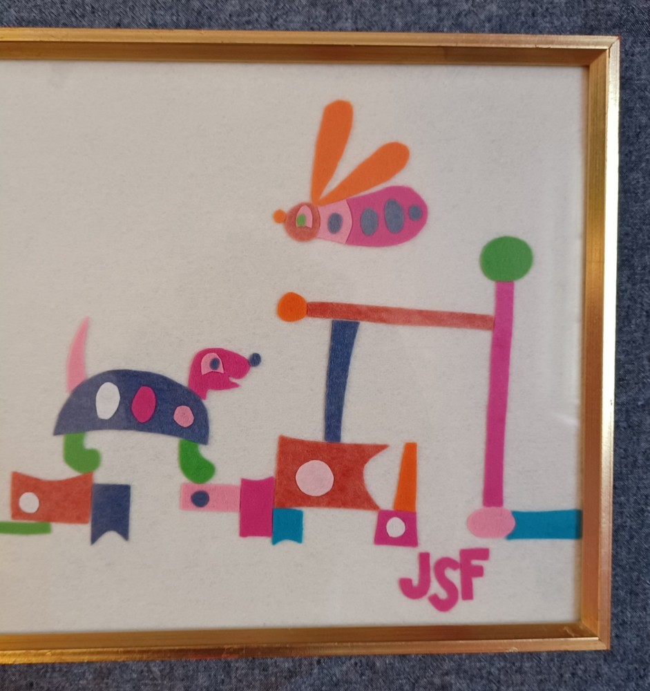 Charming Felt Applique Art Framed