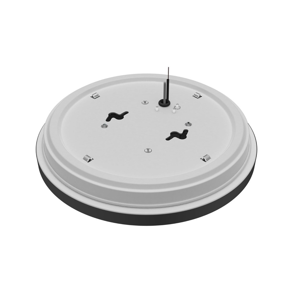 LED Flush Mount Ceiling Light 10 in. Matte Black Round Dimmable 4000K Daylight