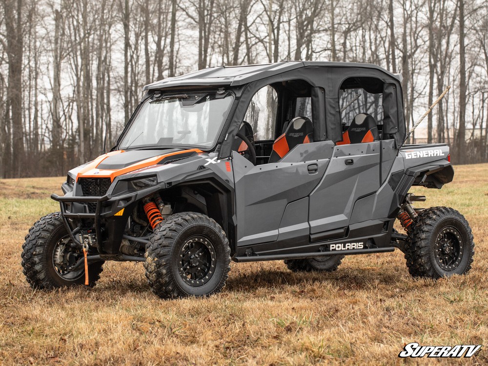 SuperATV Soft Cab Enclosure Upper Doors for Polaris General 1000 4 Seat