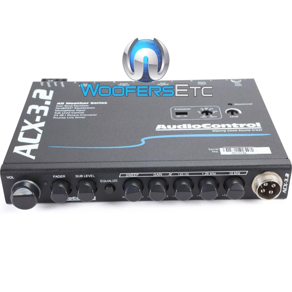 AUDIO CONTROL ACX-3.2 ALL WEATHER EQUALIZER & CROSSOVER & PAGING MICROPHONE NEW