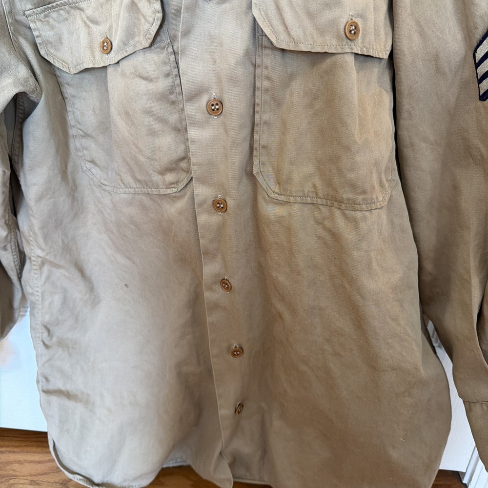 WWII USGI enlisted USArmy sergeant Khaki shirt