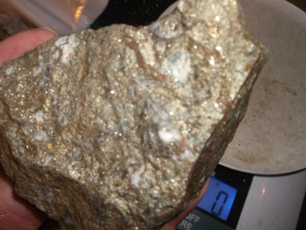 Gold, silver, copper, 406 grams samples ,ore high grade .