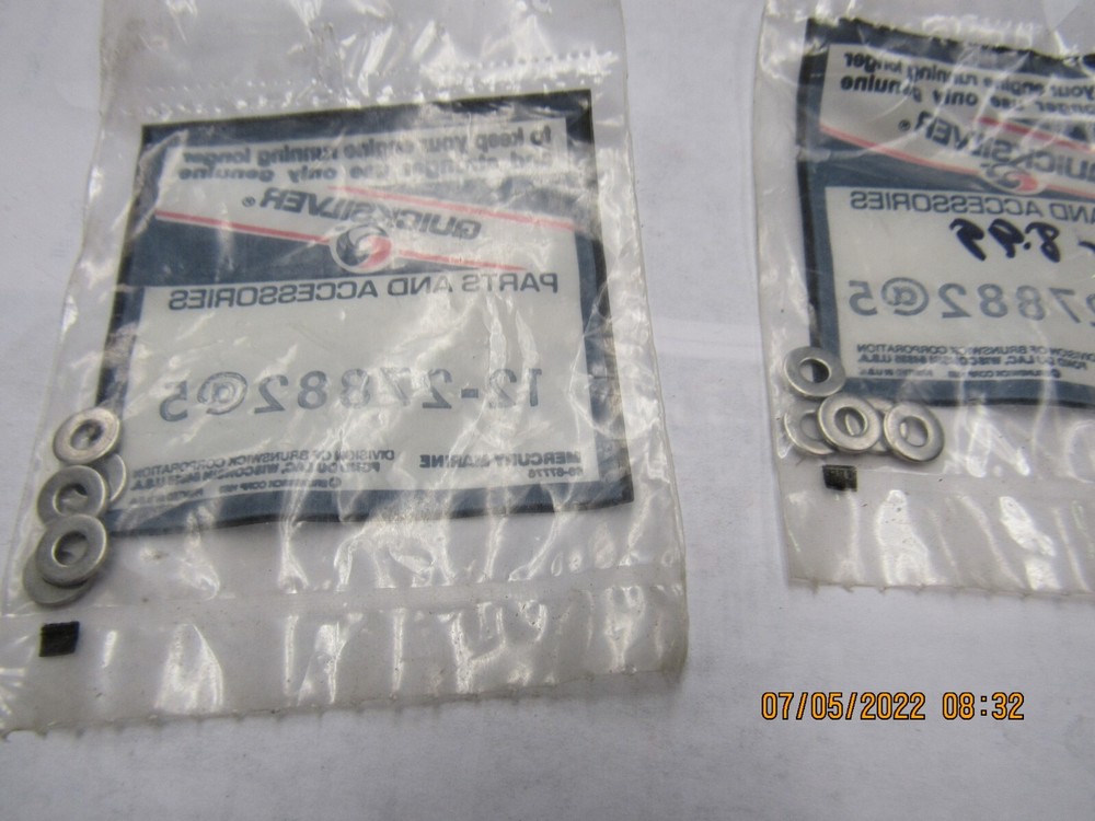 10 New OEM Quicksilver Mercury Washers 12 27882
