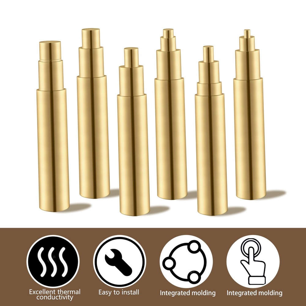 6 Pack Heat Set Insert Tool, Soldering Iron Tips for Thread Inserts M2 Yellow