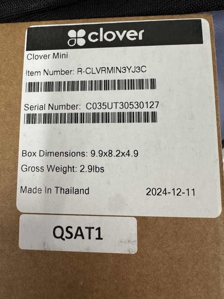 Clover Mini (Generation 3) Smart POS System - Developer Kit. For Parts - READ