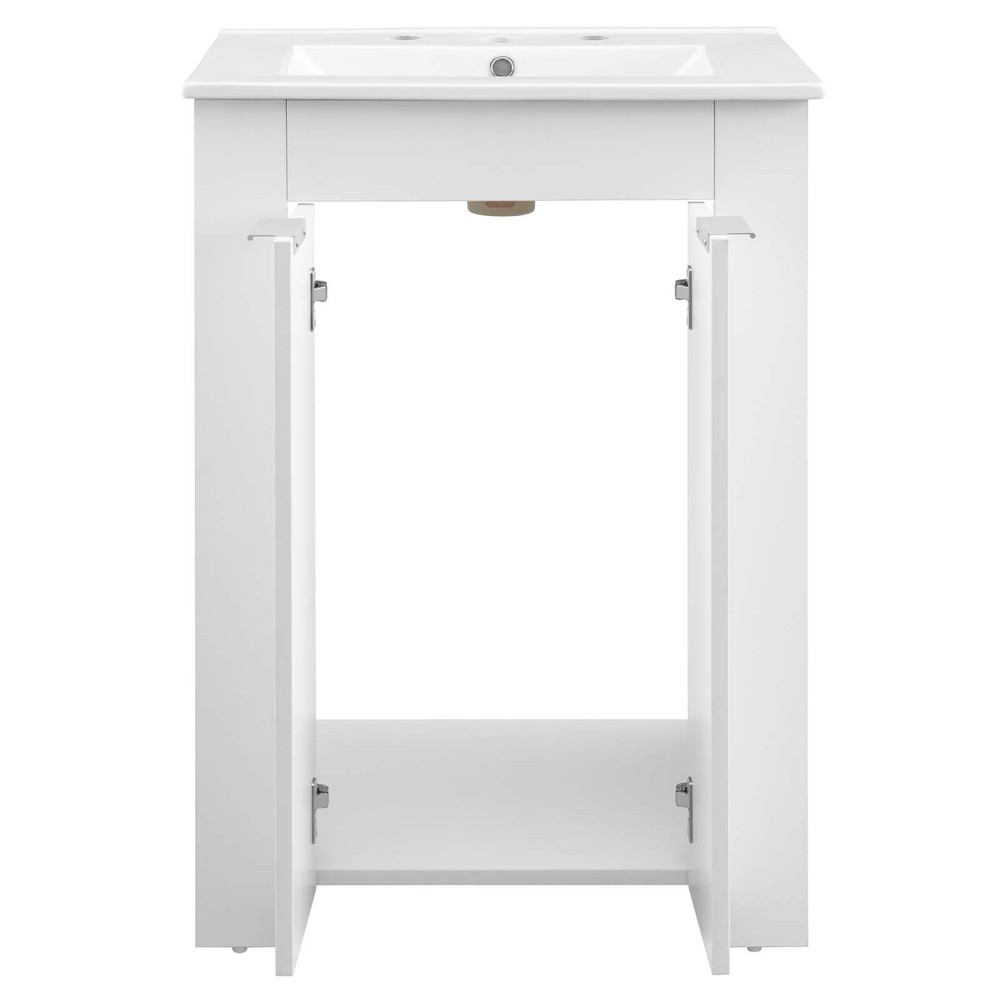 Modway Maybelle 24" Bathroom Vanity In White White