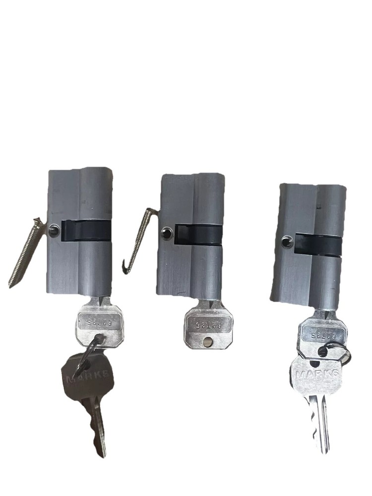 Marks Double Cylinder Lock #2622  Satin Nickle- BUNDLE 3 Locks/ 5 Keys