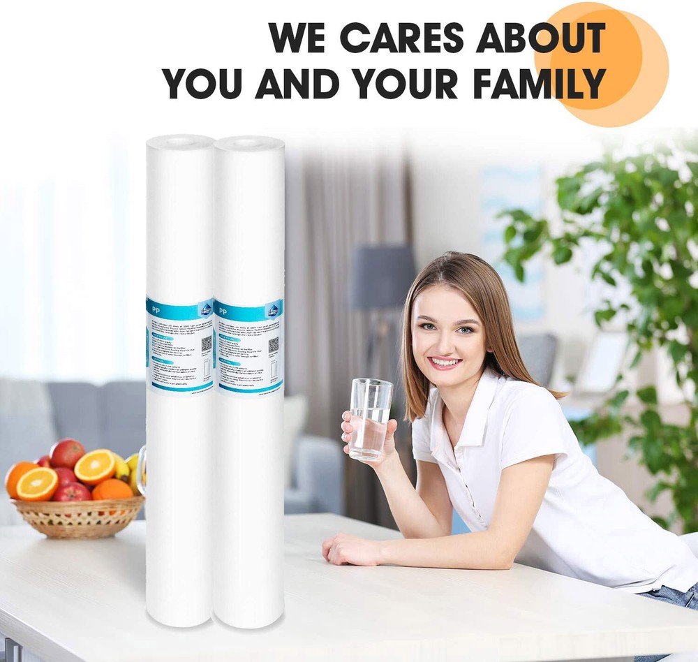 1-25PK Sediment Whole House Water Filter Cartridges - 20"x2.5" 1/5/10/20 Micron