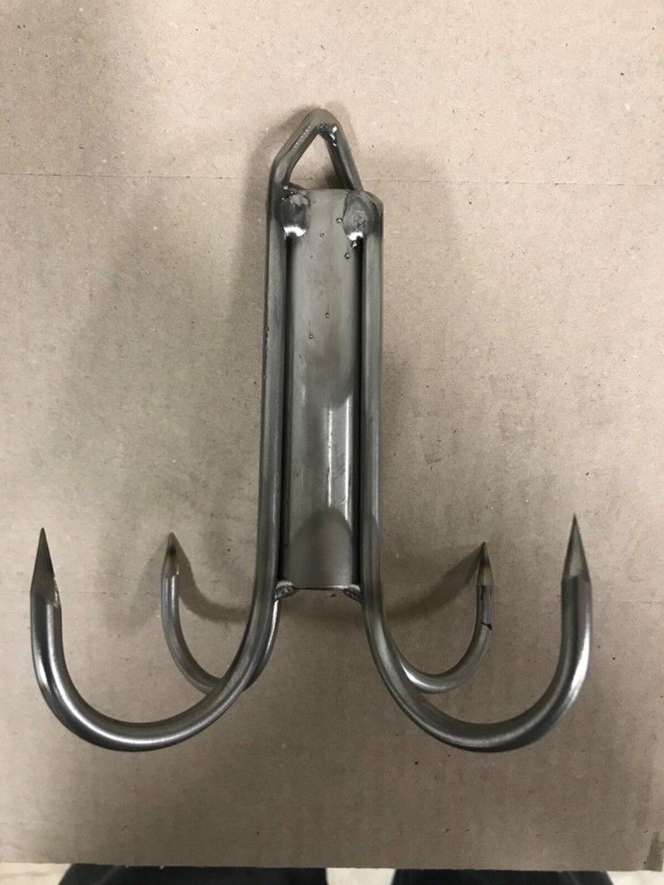7 Inch Diameter Solid Stainless Welded Pier or Bridge Gaff With Eye For a Rope
