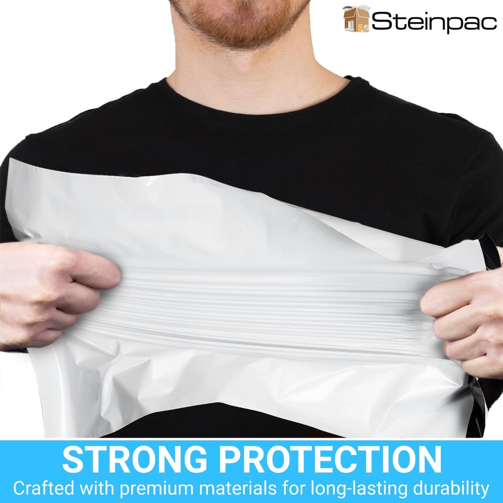 Steinpac Poly Mailers 5x7 | 100 Pack | Self-Sealing Package 5" X 7", 100