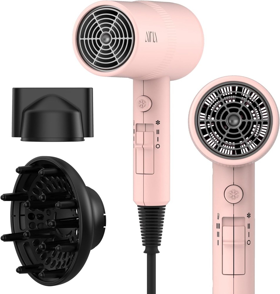 AINA Hair Dryer with Diffuser, Blow Dryer for Women | Advanced Ionic Technology,