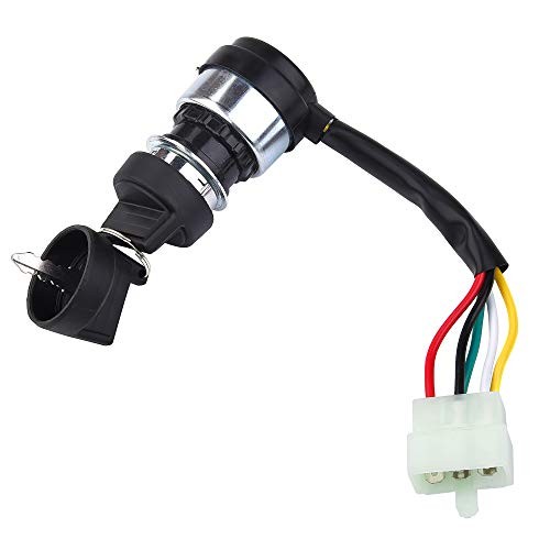 5 Wire Ignition Key Switch with Dustproof/Waterproof Covers for 50cc 70cc 90cc