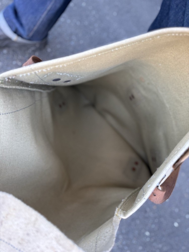 Vintage DULUTH PACK Canoe Bag Backpack Canvas & Leather Lettering Unbranded