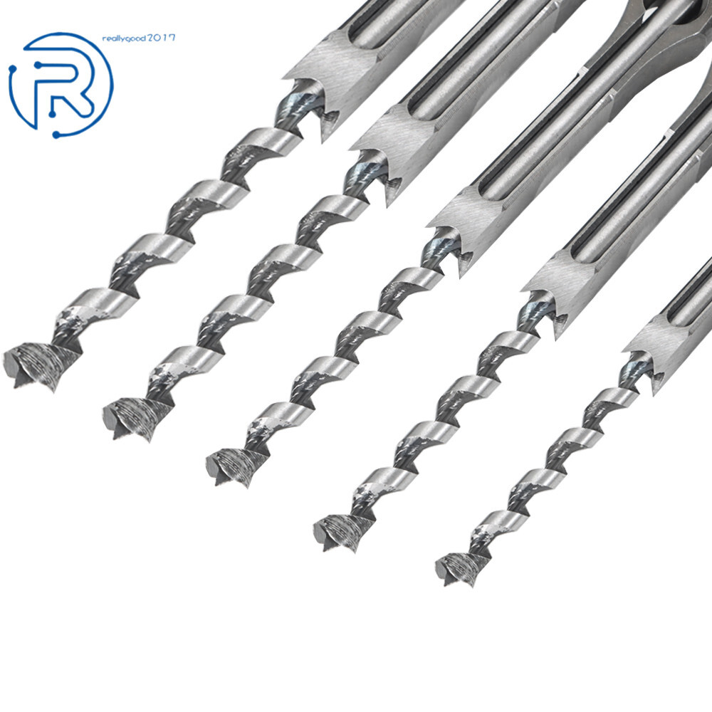 7Pack Square Hole Drill Woodworking Square Hole Tenon High Speed Chisel Bit New