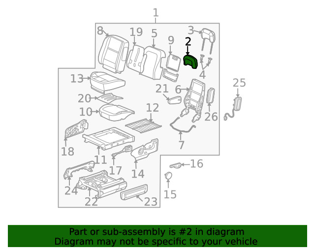 Genuine GM Headrest Cover 89044166