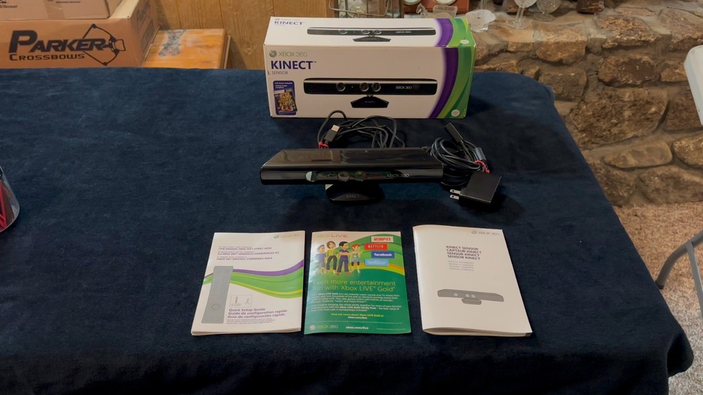 Microsoft Xbox 360 Kinect Sensor Bar Motion Camera Tested Working with 2 Games