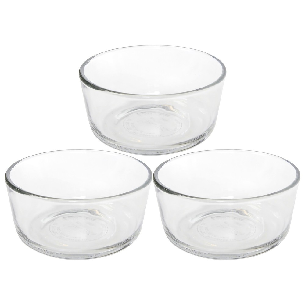Pyrex 7200 2-Cup Glass Bowl (3-Pack)