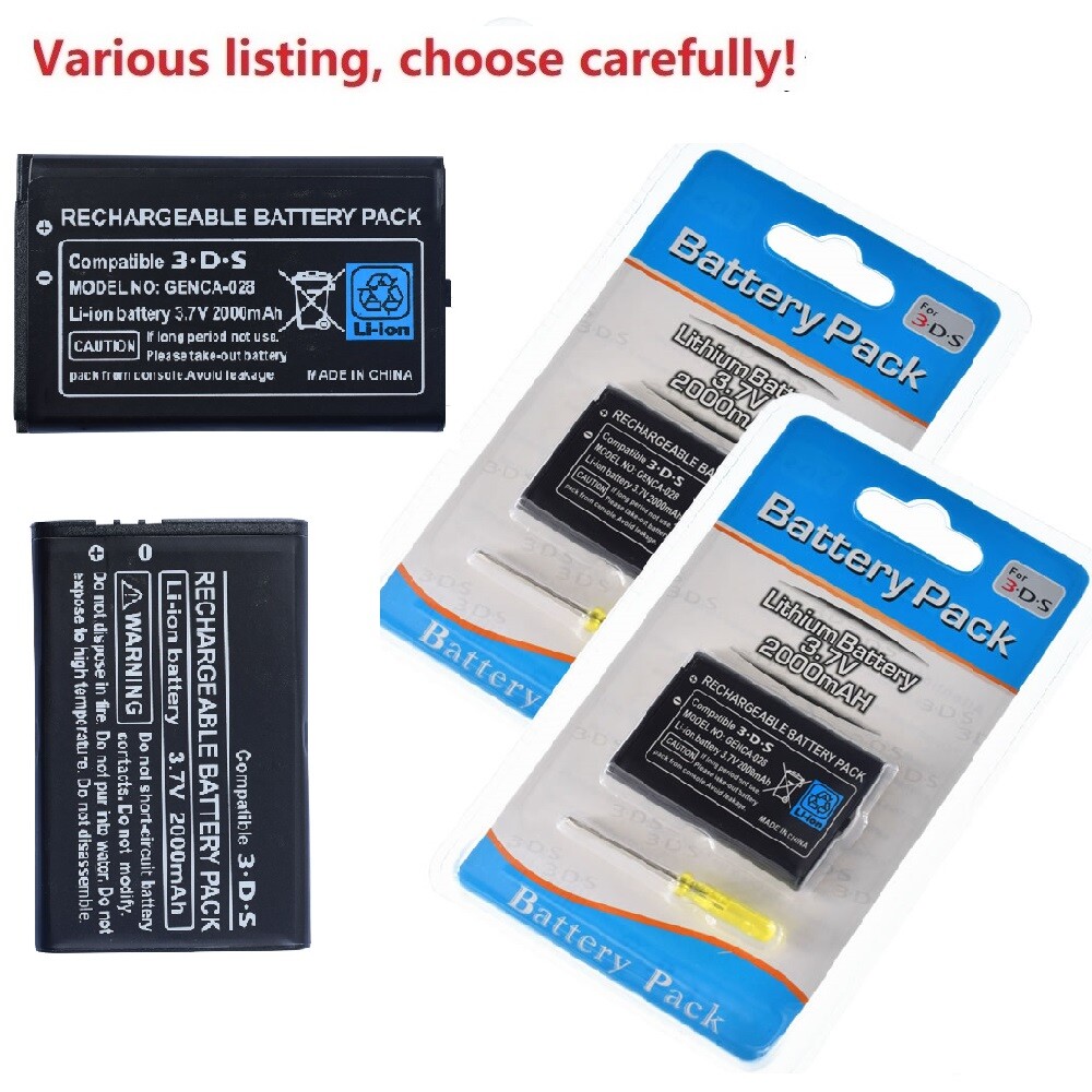 Battery for Nintendo 3DS 2DS Wii U Pro Controller + Tool NEW Pack Replacement