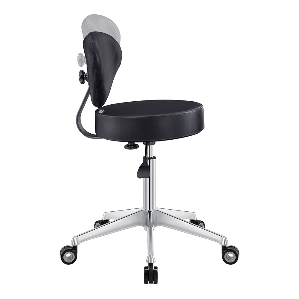 Roller Stool Medical Office All Purpose Adjustable Stool with Easy Glide Wheels