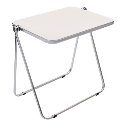 Foldable Acrylic Table, Space-Saving Small Desk Modern Design