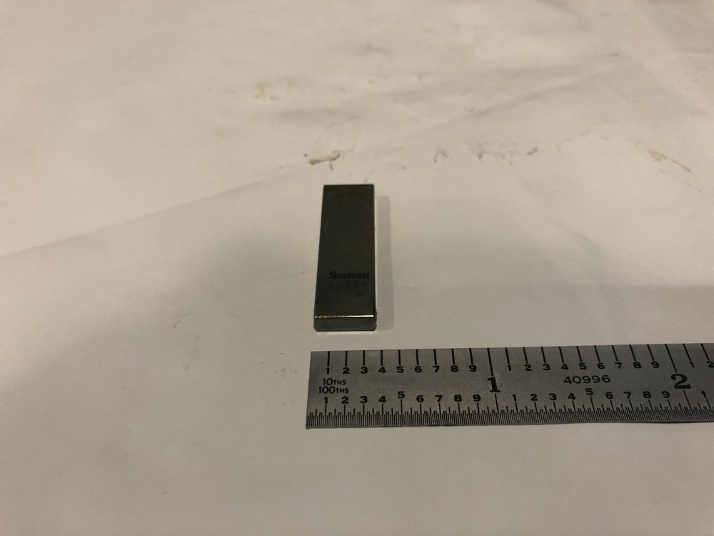 .139" Starrett Rectangular Steel Gage Gauge Block.