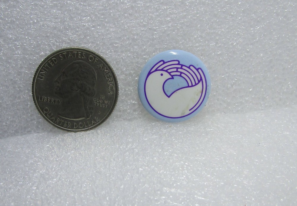 White Dove Button Pin