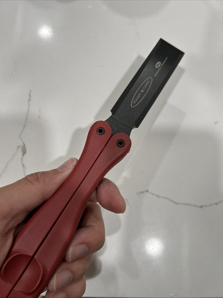 Fastcap 1" Pocket Wood Chisel Foldable Handle Red