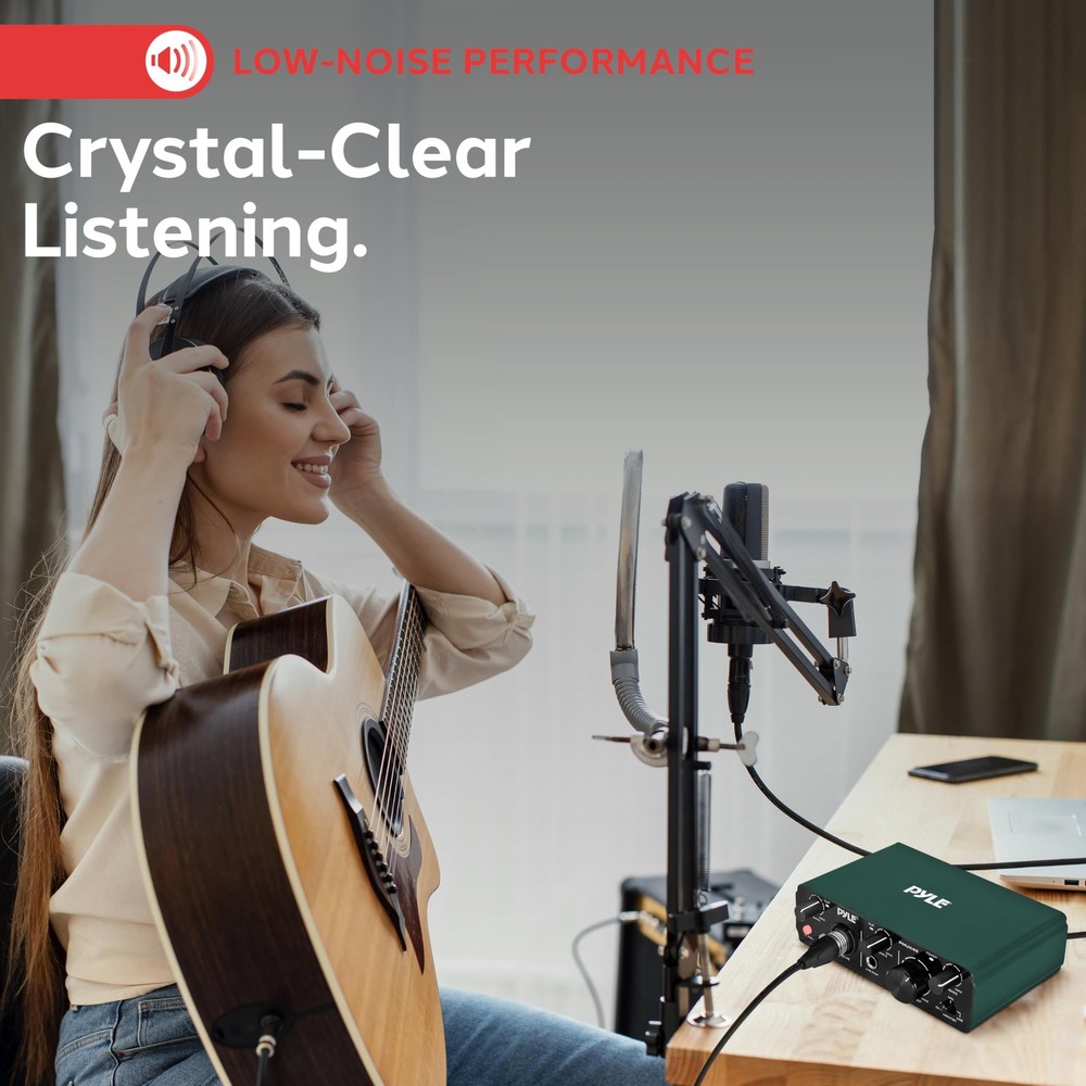 Pyle USB Audio Interface for Recording, Streaming & Podcasting