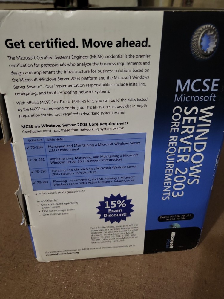 Microsoft Windows server 2003 Training Kit Microsoft Corporation Vtg books cds