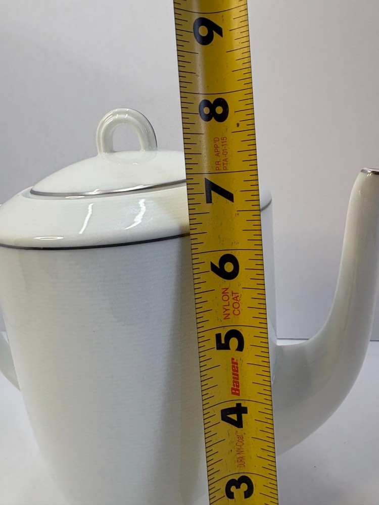 Bernardaud Limoges Platinum trim coffe pot