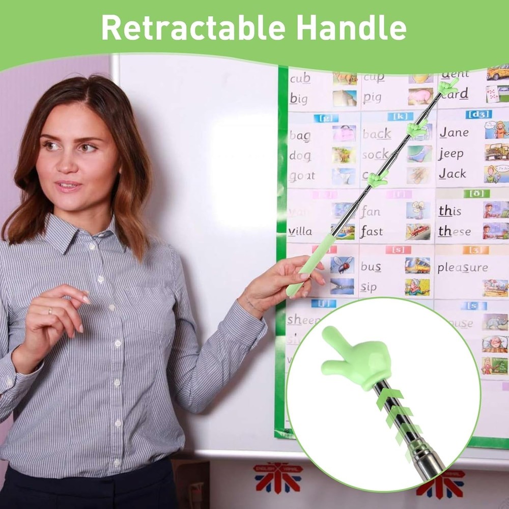 6PCS Pointer Finger Stick, Extendable Colorful Finger Pointer Stick, Mini Ret...