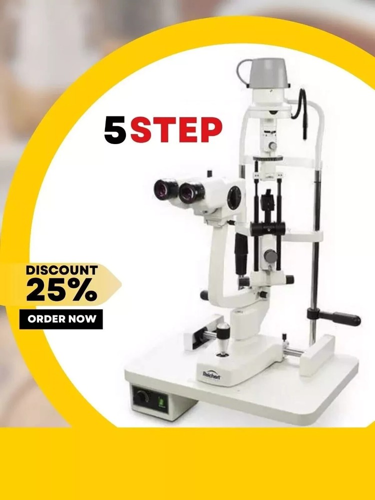Slit Lamp Haag Streit 5 Step, Motorized Table, Beam Splitter, C Mount & Camera