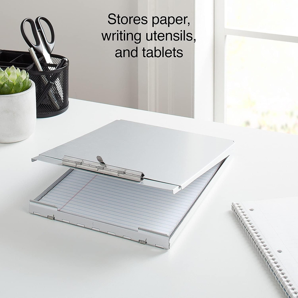 Aluminum Storage Clipboard, Letter Size, Silver, 2/Pack (ST44401-CCVS)