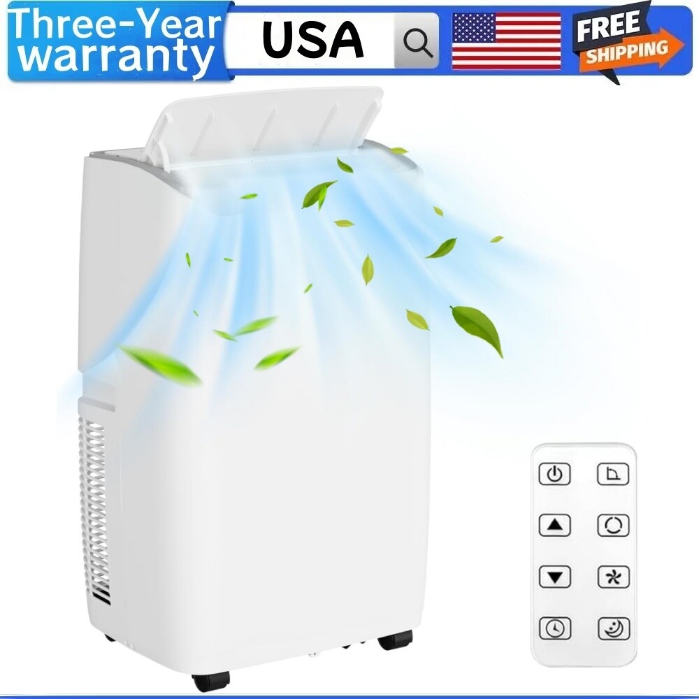 14000BTU Portable Air Conditioner Ac Unit with Remote Control &Window Kit 700 Sq