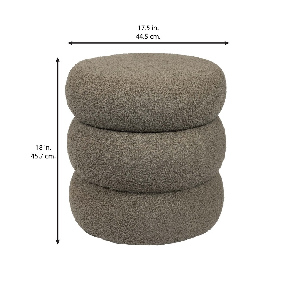 Cloud Ottoman Boucle Taupe