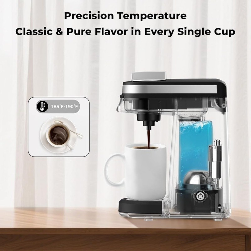Single Serve Coffee Maker 12oz One Button Operation Auto Shut Off Easy Clean New