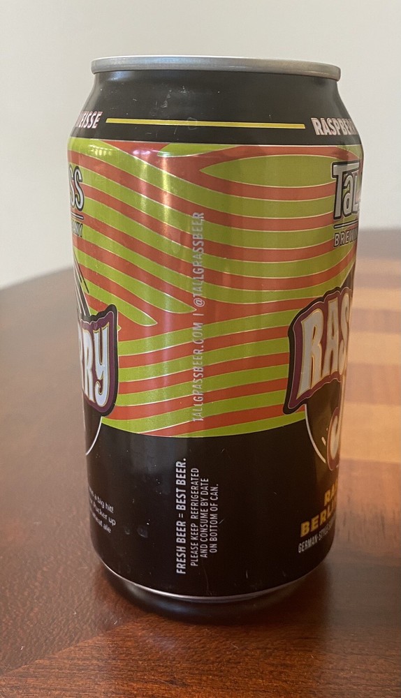 Tallgrass Brewing Raspberry Jam Berliner Weisse Empty Beer Can Bottom Opened 