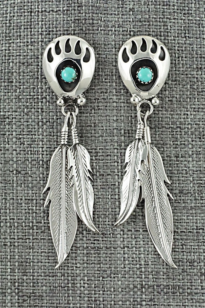 Turquoise & Sterling Silver Earrings - Emery Spencer