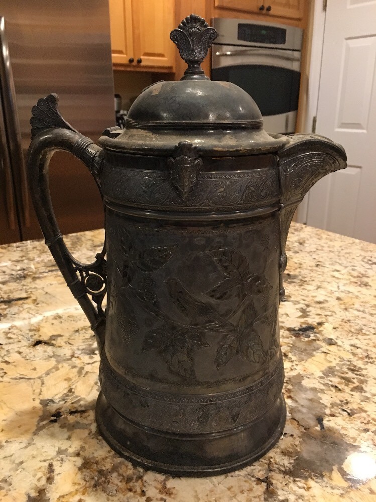 Reed & Barton Antique Silver Plate Water Pitcher
