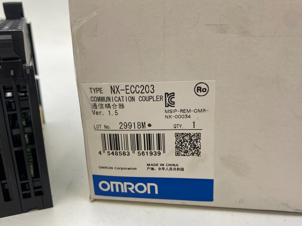 Omron NX-ECC203 EtherCat Communication Coupler 2Port 10 Amp 5-24VDC Series NX