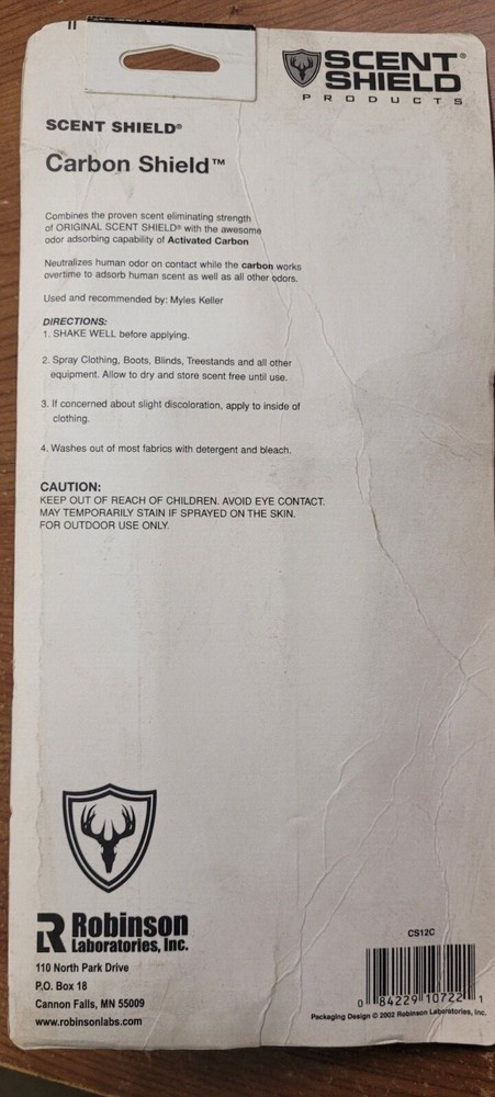 Scent Shield Carbon Shield Total Scent Elimination Spray 12 fl oz