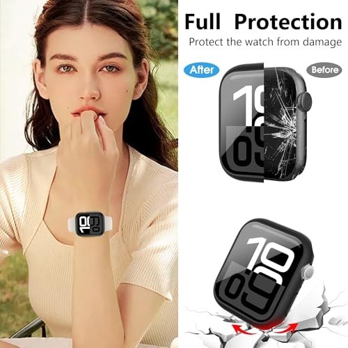 20 Pack 41mm Apple Watch Case with Tempered Glass Protector, Shockproof Bumper C