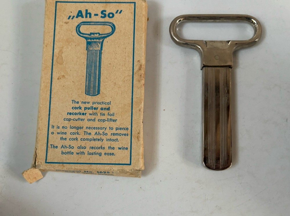 Western Germany Ah-So Cork Puller Bottle Opener w/Box Barware