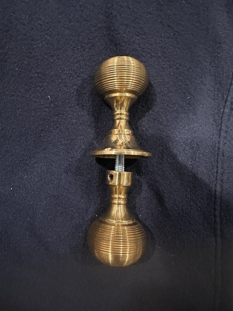 Polished Brass Reed “Beehive” Door Knobs