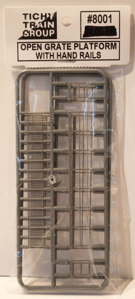 Tichy Train Group HO #8001 Open-Great Platforms with Handrails pkg(2) -- Each: 3